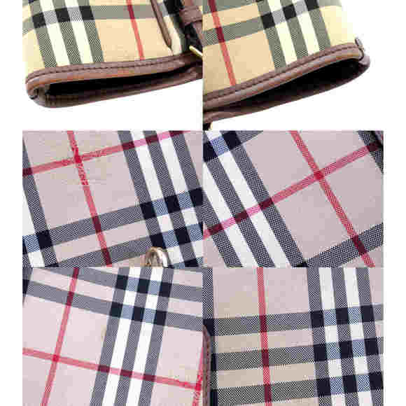 Burberry London England Tote Bag Canvas Beige - Picture 5 of 6